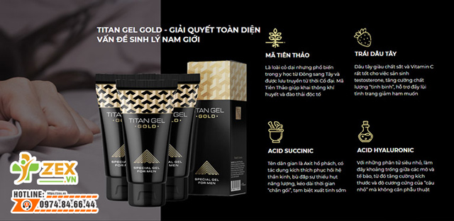 thành phần gel titan gold