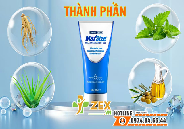 thành phần sản phẩm max size