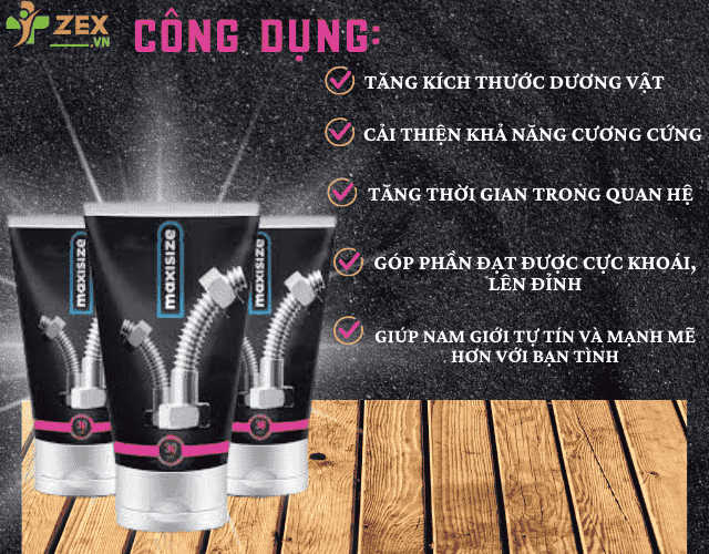 Công dụng Gel Maxisize
