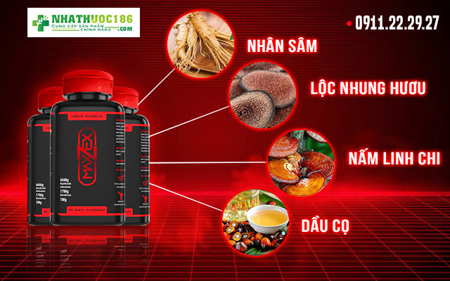 Thành phần có trong viên uống maxzex